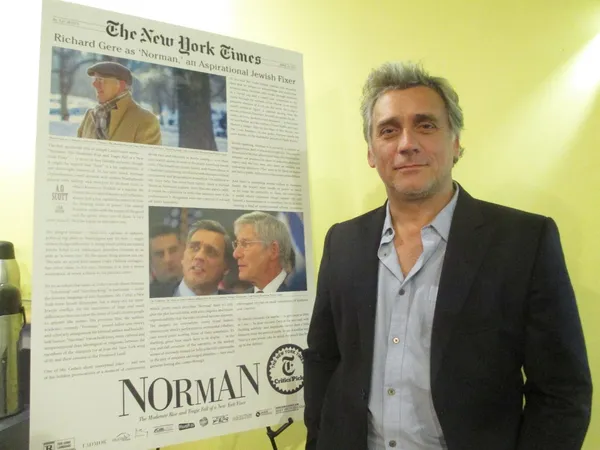 Lior Ashkenazi on being Micha Eshel: "He's enjoying himself because it's Manhattan, it's New York, you know." 